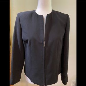 JM Collection Black Zip Front Jacket, 4P